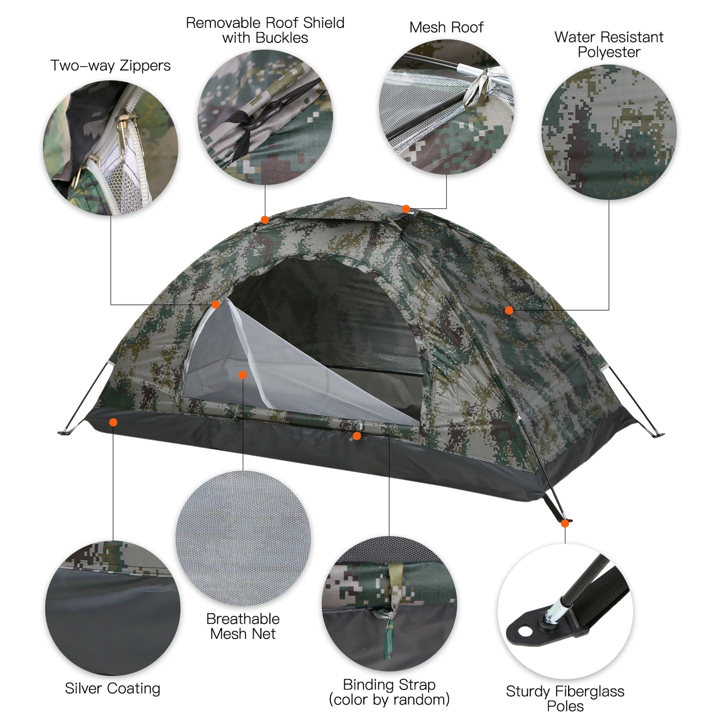 Tomshoo 1 or 2 Person Ultralight Camping Tent