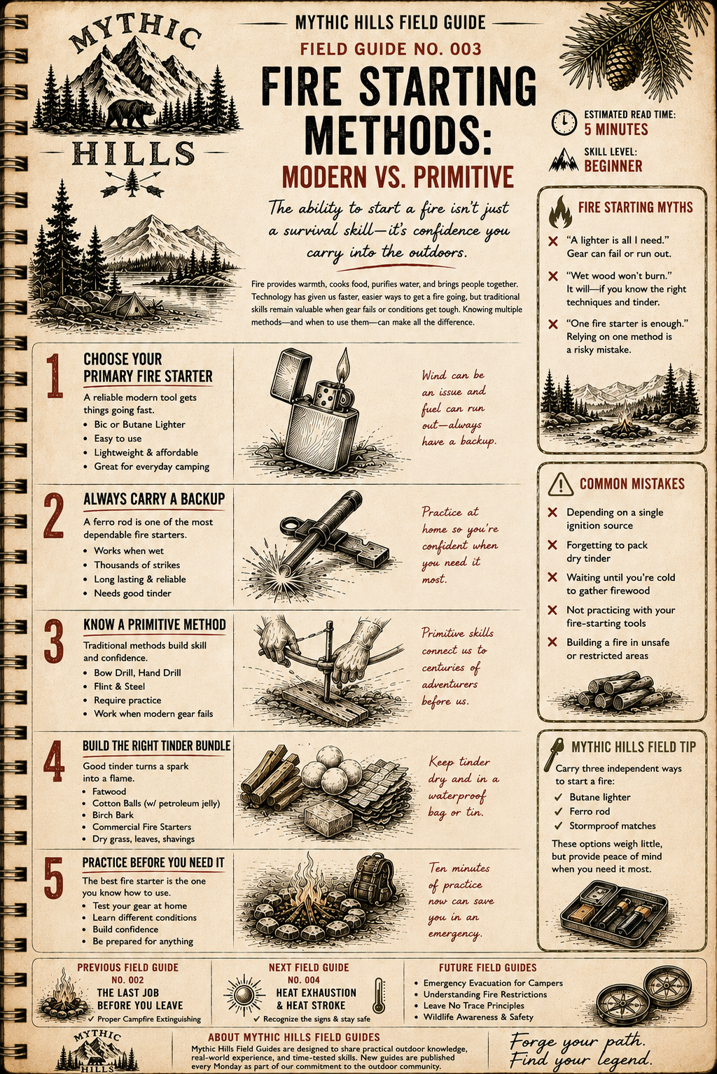 Field Guide #003: Fire Starting Methods