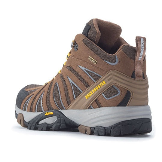 ROCKROOSTER Bedrock Brown Waterproof Hiking Boots with VIBRAM®