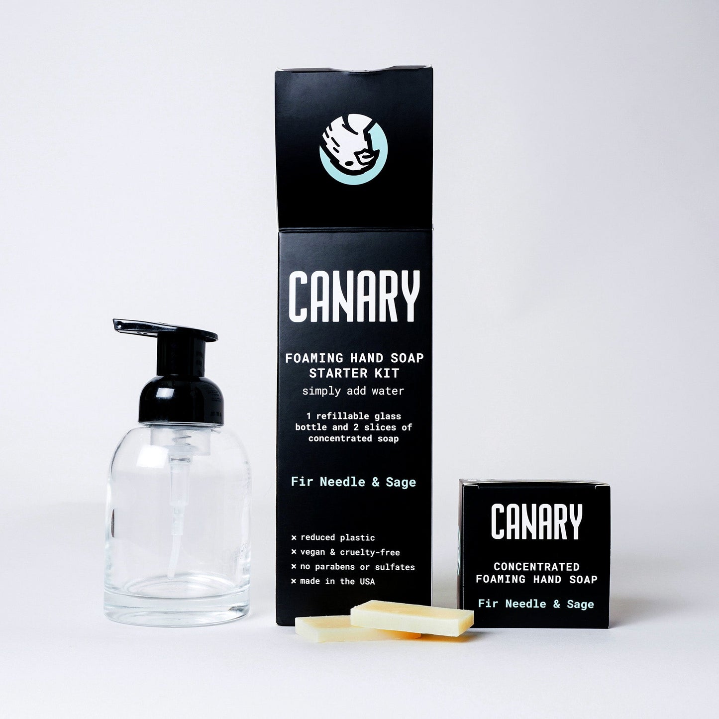 Hand Soap Starter Kit - Bottle & 2 Soap Slices