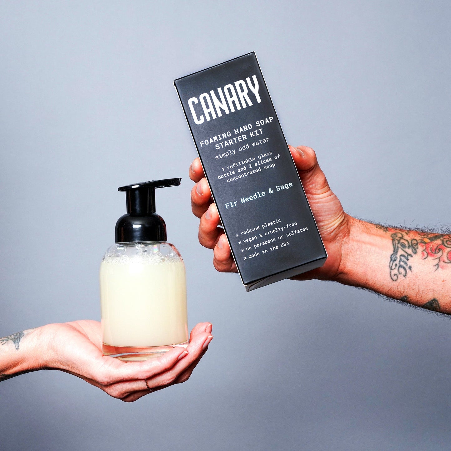 Hand Soap Starter Kit - Bottle & 2 Soap Slices