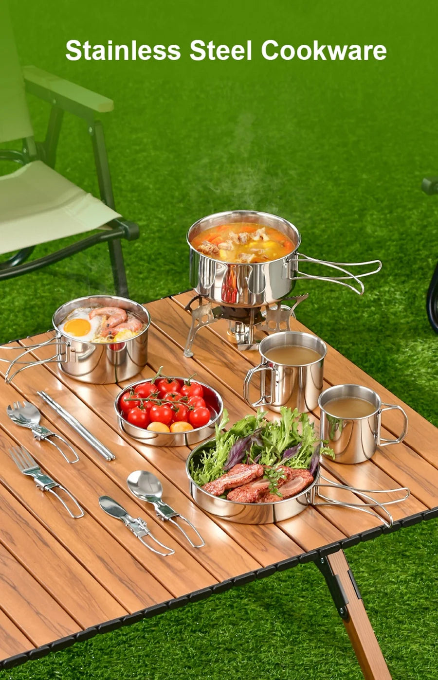 Stainless Steel 8pc Cookware Set