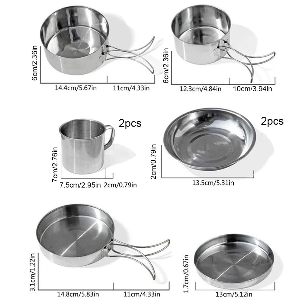 Stainless Steel 8pc Cookware Set