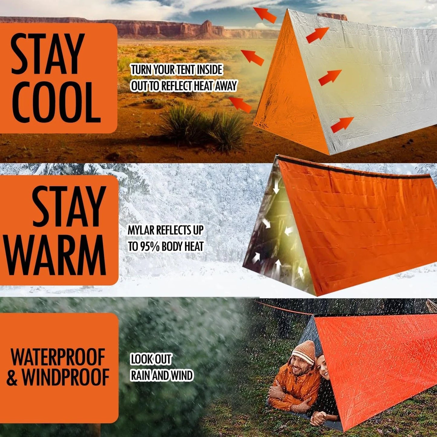 2 Person Emergency Shelter Tent
