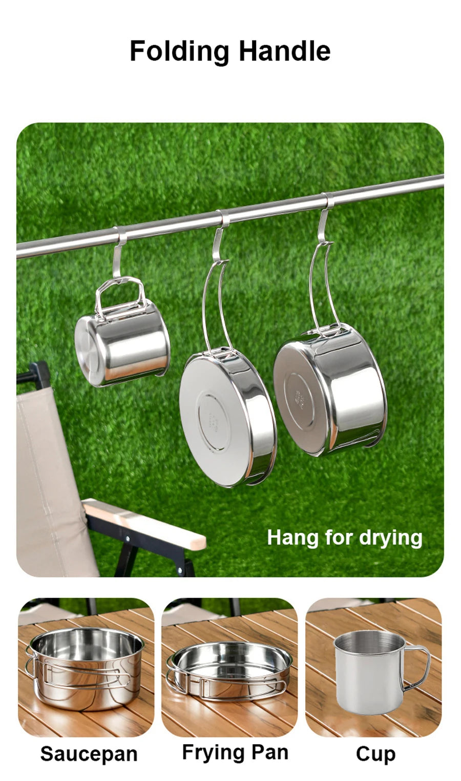 Stainless Steel 8pc Cookware Set