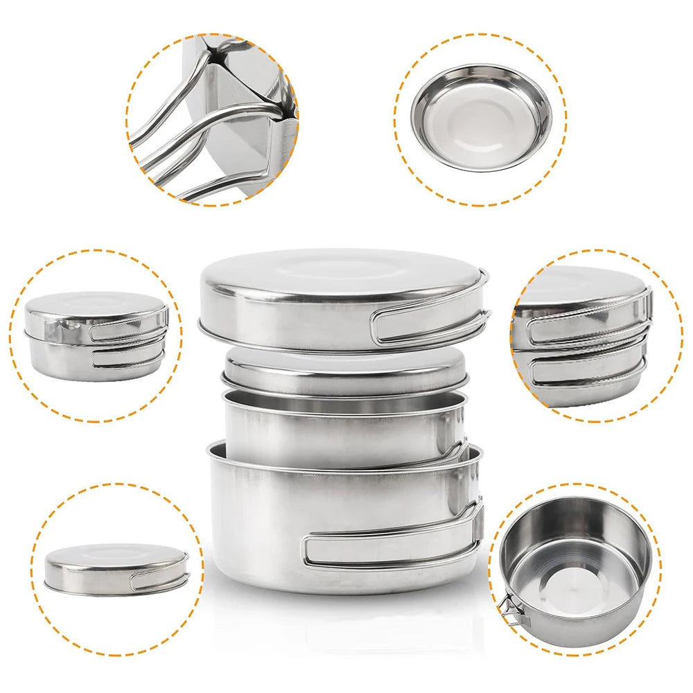 Stainless Steel 8pc Cookware Set