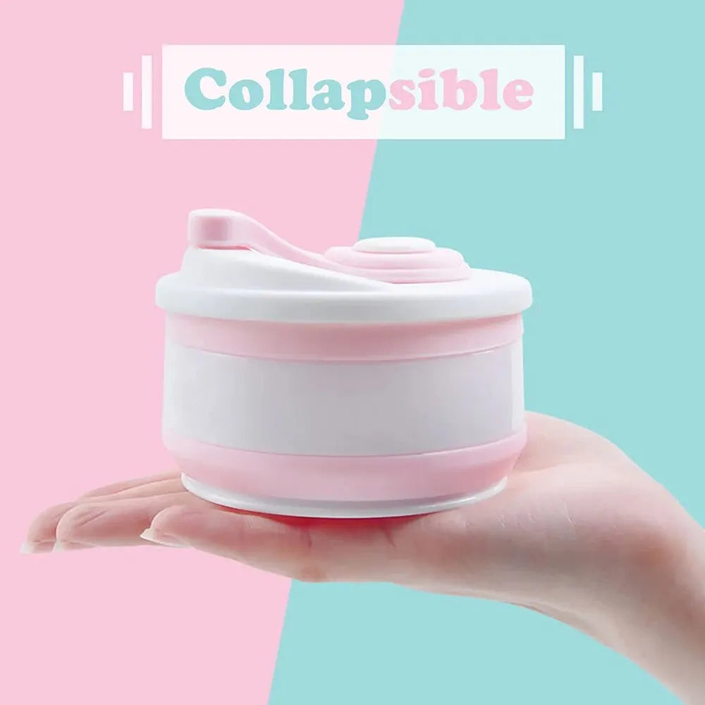 12 Oz Reusable Silicone Collapsible Cups with Lid for Camping 350ml