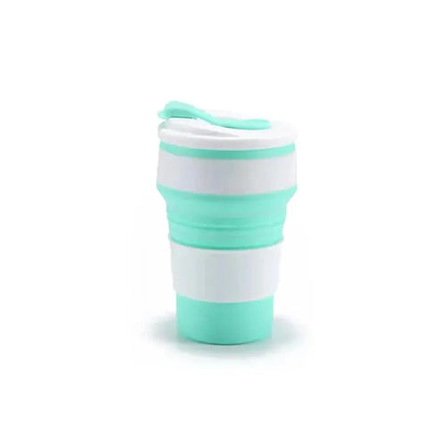 12 Oz Reusable Silicone Collapsible Cups with Lid for Camping 350ml
