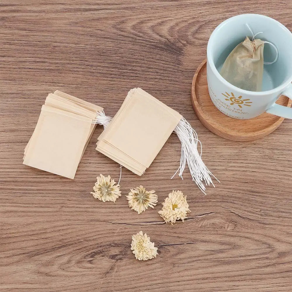 100pcs Unbleached, biodegradable tea/coffee bags